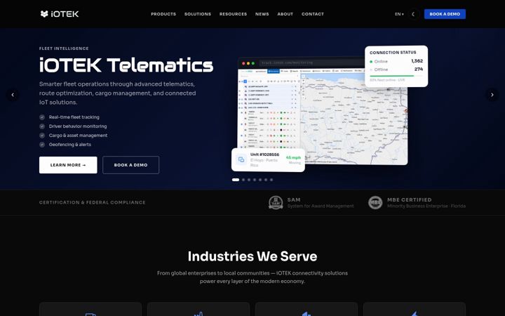 Screenshot of iotekcorp.net