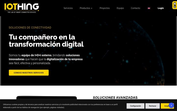 Screenshot of iothing.es