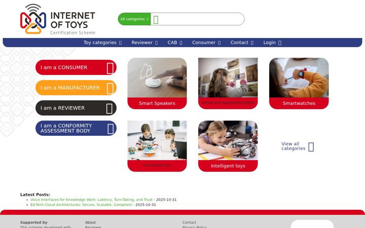 Screenshot of iotoys.org.uk
