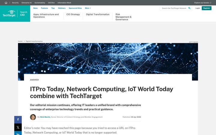 Screenshot of iotworldtoday.com