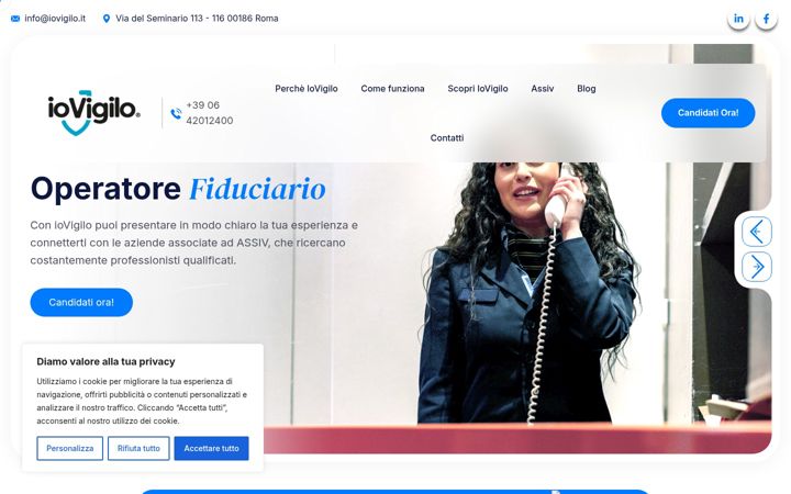 Screenshot of iovigilo.it