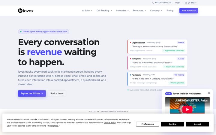 Screenshot of iovox.com