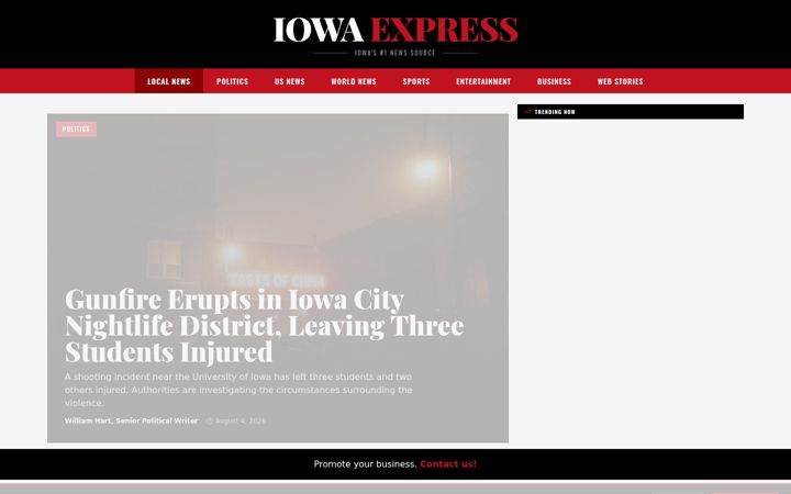 Screenshot of iowa-express.com