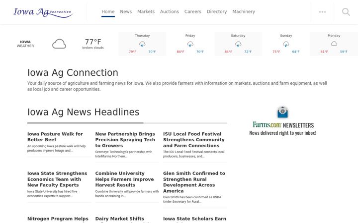 Screenshot of iowaagconnection.com
