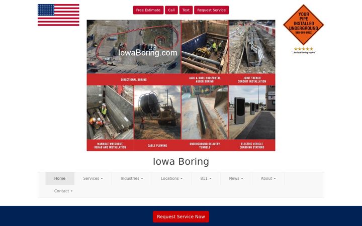 Screenshot of iowaboring.com