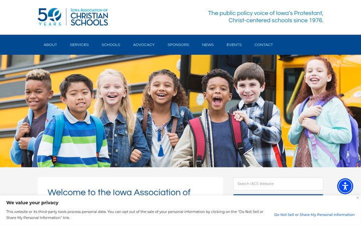 Screenshot of iowachristianschools.org