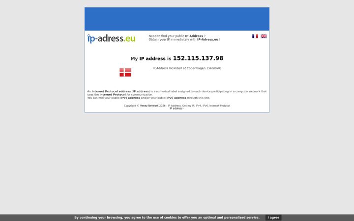 Screenshot of ip-adress.eu