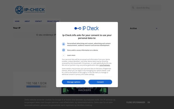 Screenshot of ip-check.info