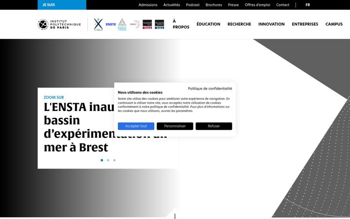 Screenshot of ip-paris.fr
