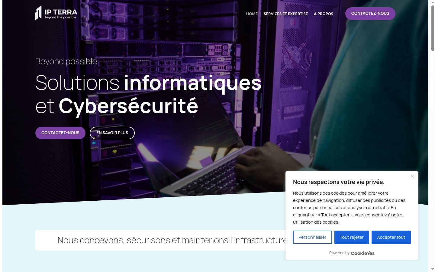 Screenshot del banner di consenso mostrato prima di qualsiasi interazione