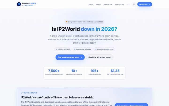 Screenshot of ip2world.com