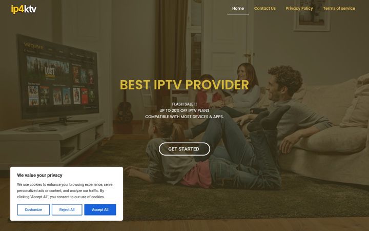 Screenshot of ip4ktv.com