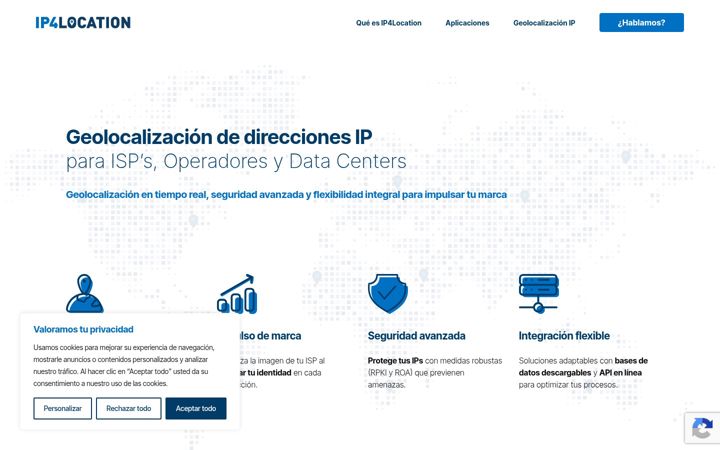 Screenshot of ip4location.net