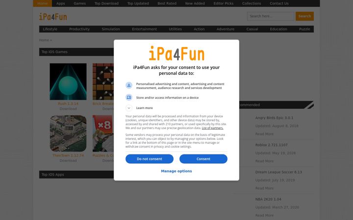 Screenshot of ipa4fun.com