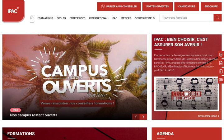 Screenshot of ipac-france.com