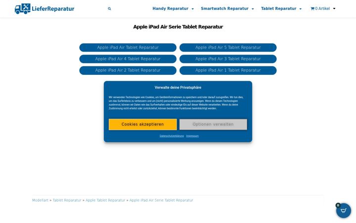 Screenshot of ipadairreparatur.de
