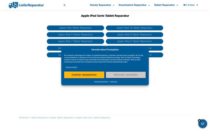 Screenshot of ipadreparatur.de