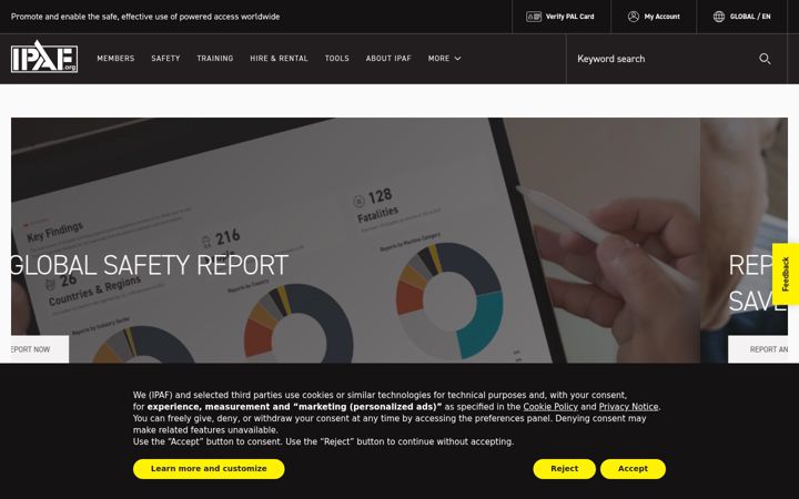 Screenshot of ipaf.org