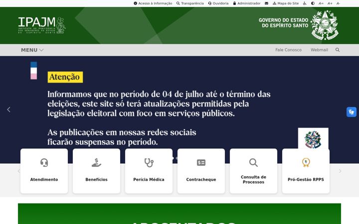 Screenshot of ipajm.es.gov.br