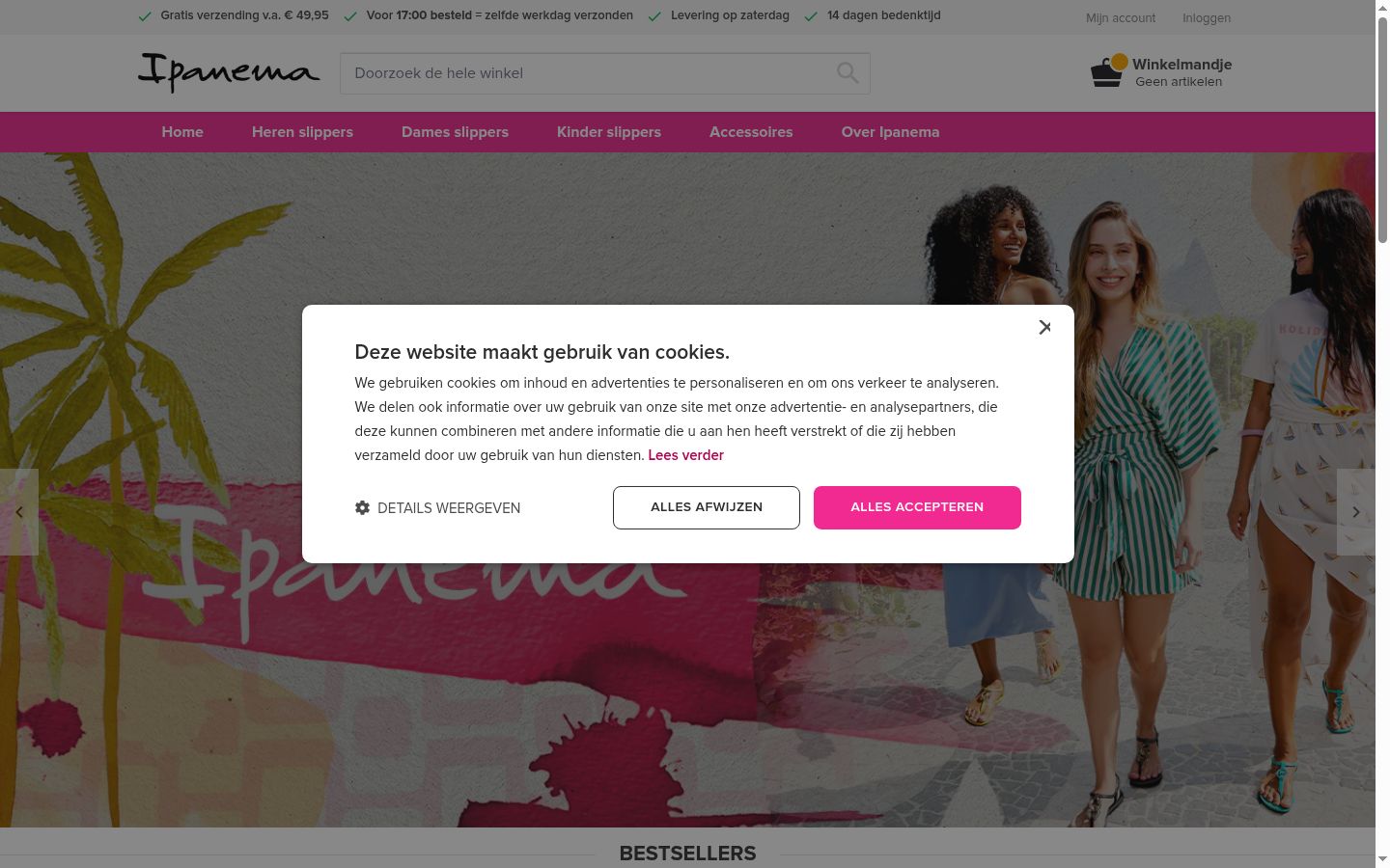 Screenshot tal-banner tal-kunsens muri qabel kwalunkwe interazzjoni
