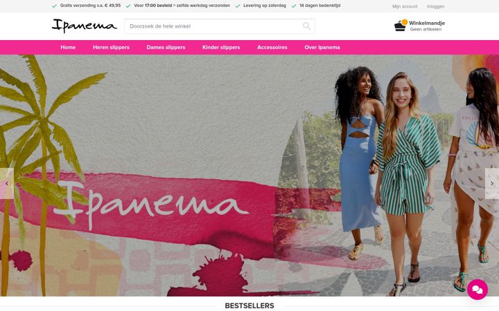 Screenshot of ipanemashop.nl