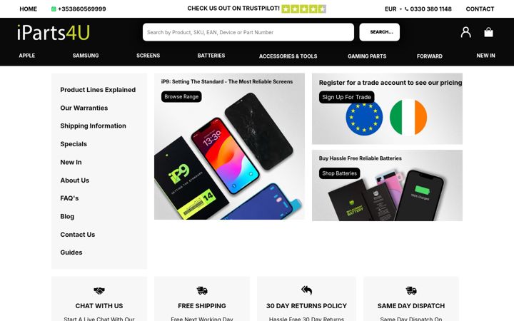 Screenshot of iparts-4u.eu
