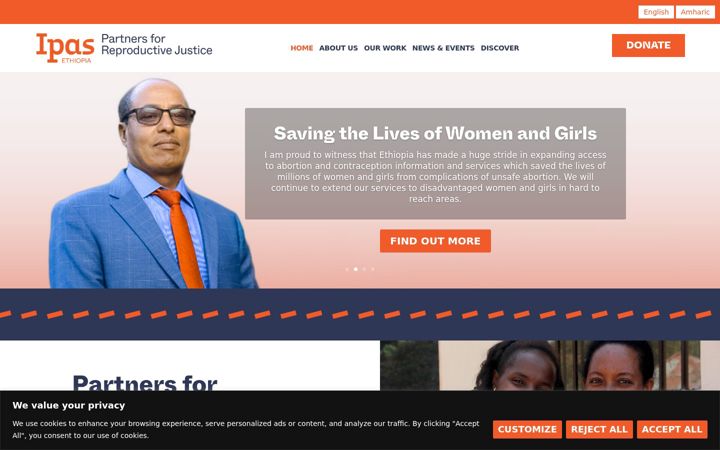 Screenshot of ipasethiopia.org