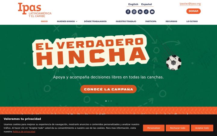 Screenshot of ipaslac.org