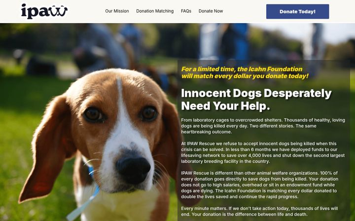 Screenshot of ipawrescue.org