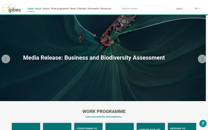 Screenshot of ipbes.net