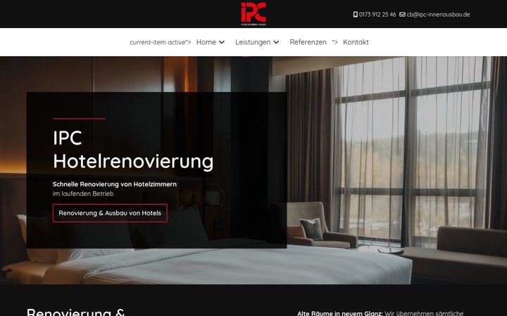 Screenshot of ipc-innenausbau.de