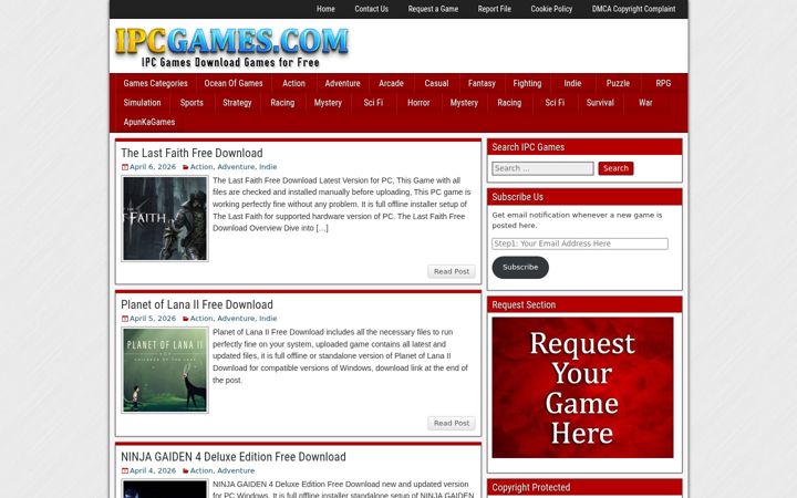 Screenshot of ipcgames.com