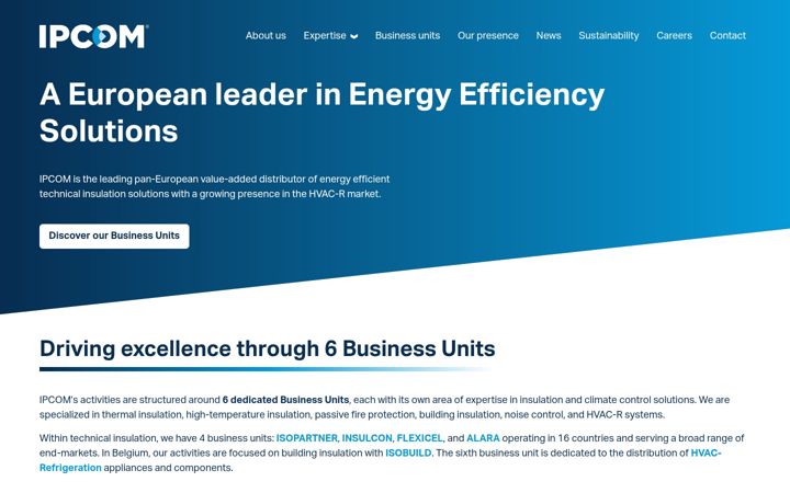 Screenshot of ipcom.be