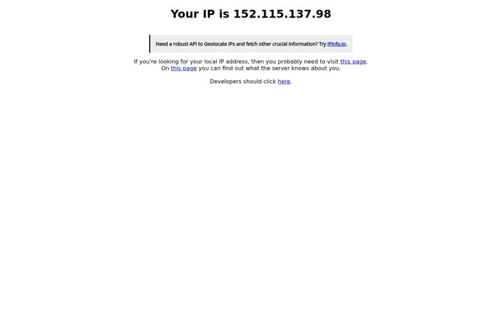 Screenshot του ipecho.net