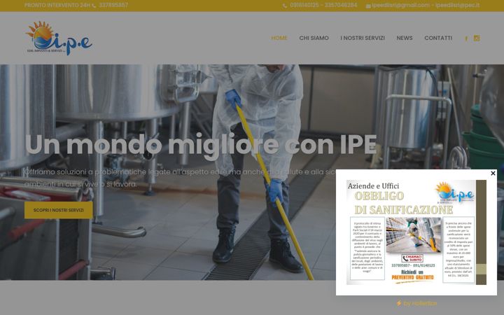 Screenshot of ipeedilimpiantieservizisrl.it