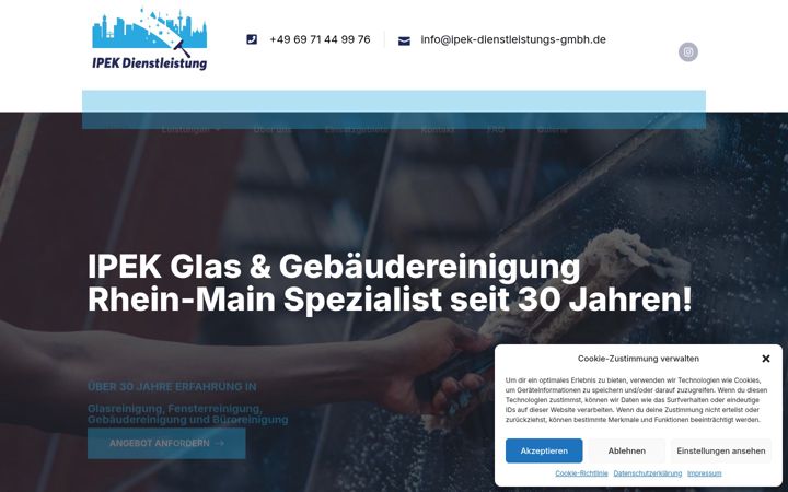 Screenshot of ipek-dienstleistungs-gmbh.de