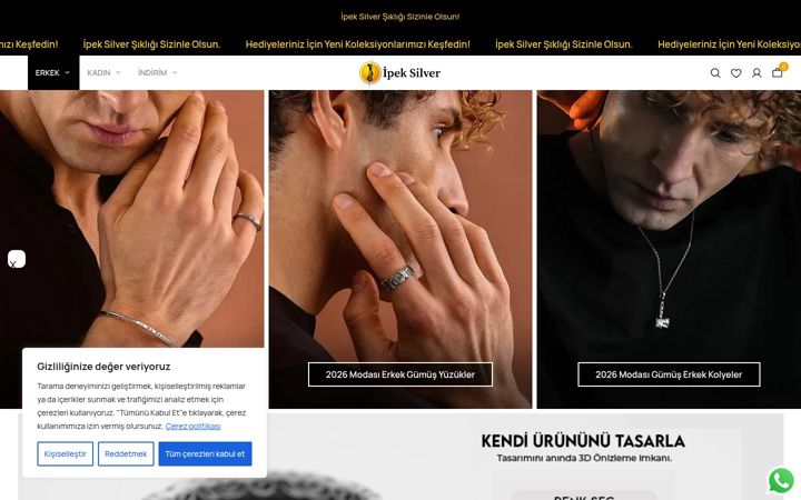 Screenshot of ipeksilver.com