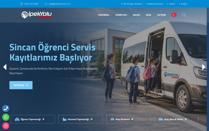 Screenshot of ipekyoluturizm.com