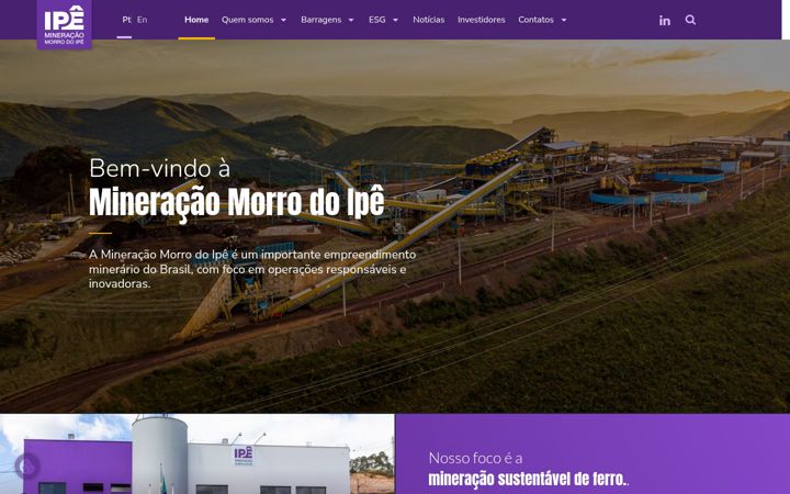 Screenshot of ipemineracao.com.br