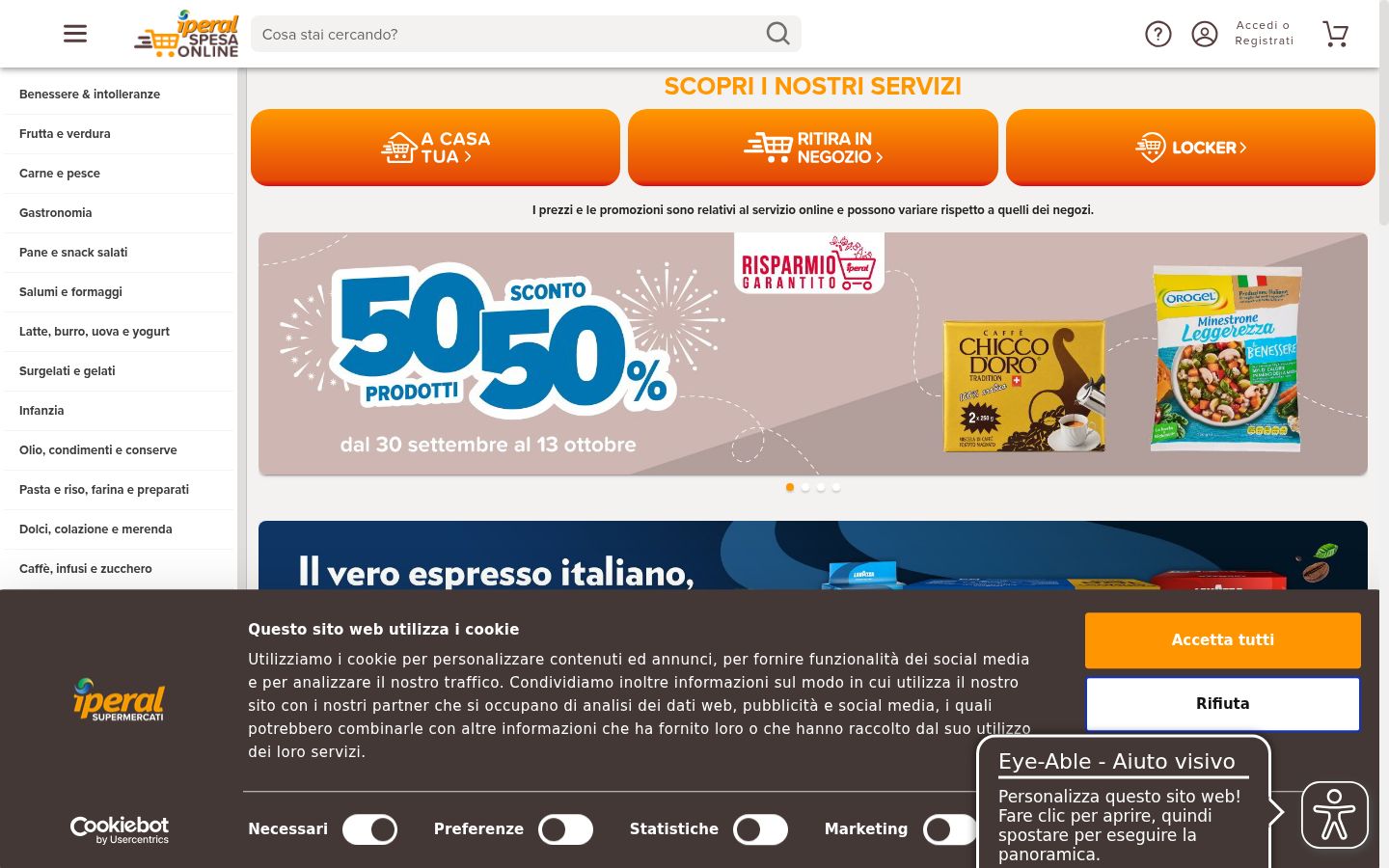 Screenshot of the consent banner shown before any interaction