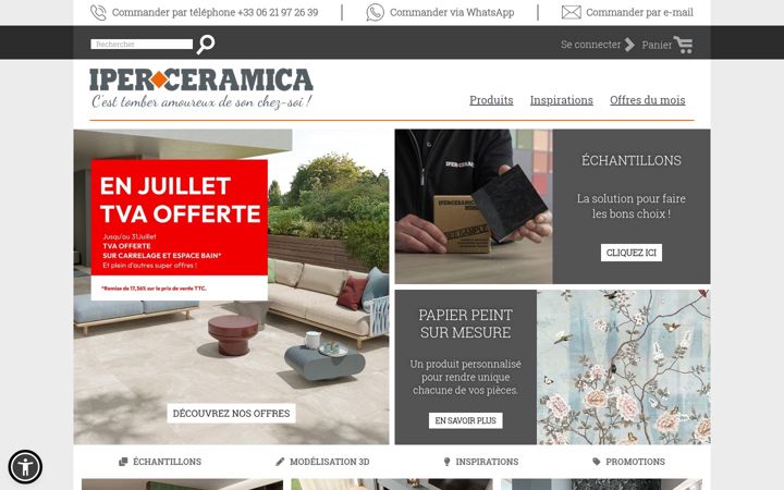 Screenshot of iperceramica.be