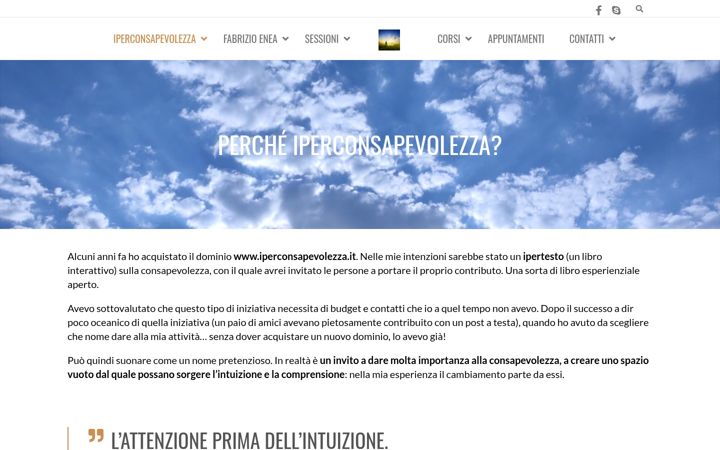 Screenshot of iperconsapevolezza.it