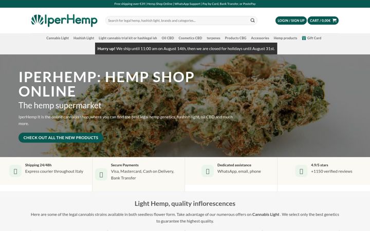 Screenshot of iperhemp.com