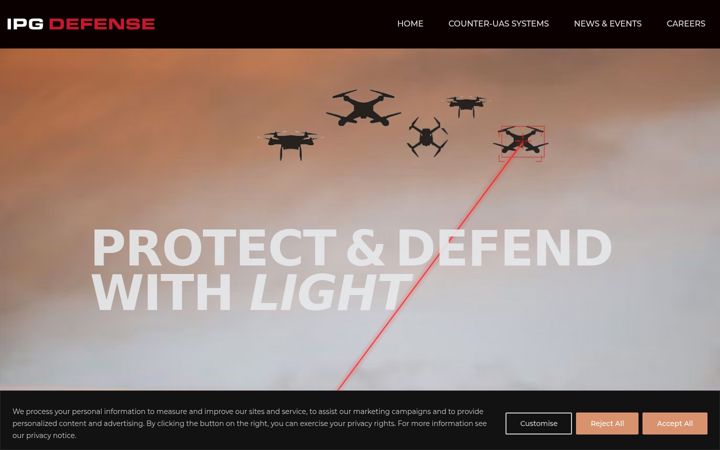 Screenshot of ipg-defense.com