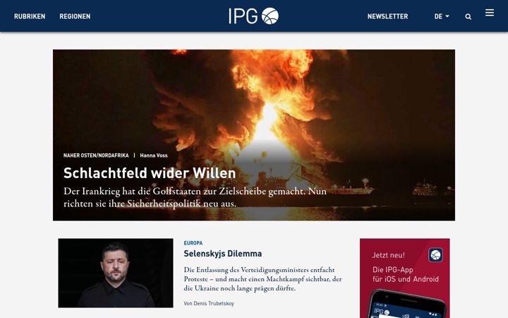 Screenshot of ipg-journal.de