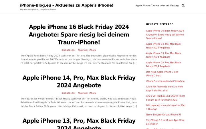 Screenshot of iphone-blog.eu