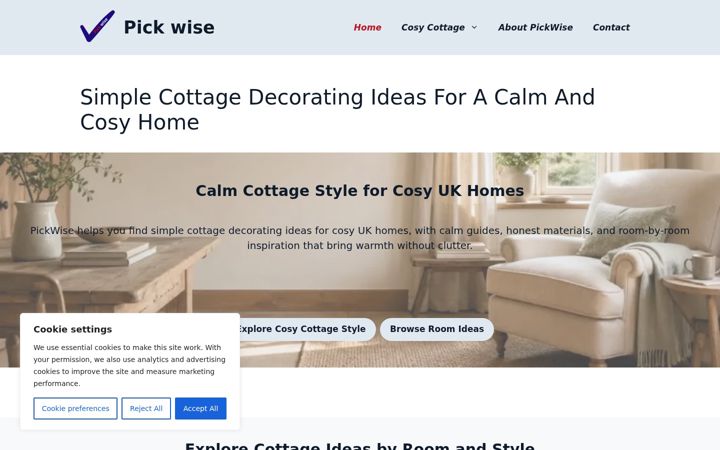 Screenshot of ipickwise.com