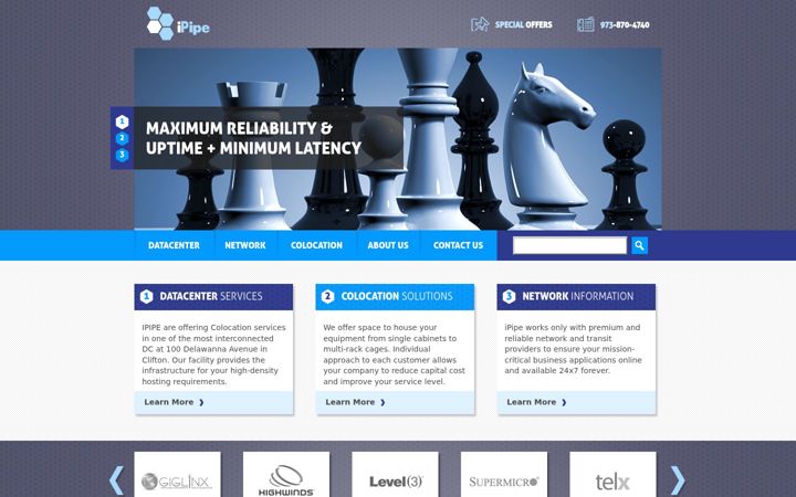 Screenshot of ipipe.net