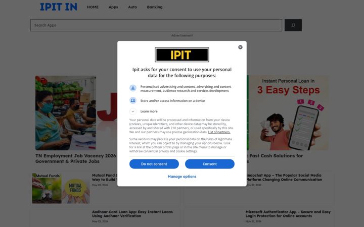 Screenshot of ipit.in