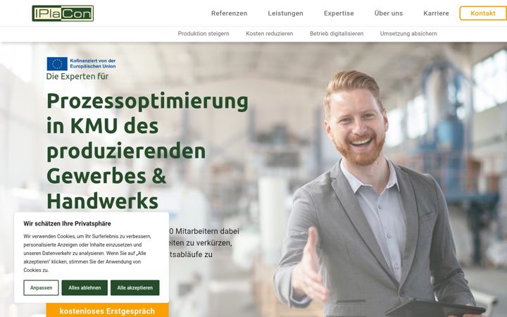 Screenshot of iplacon.de
